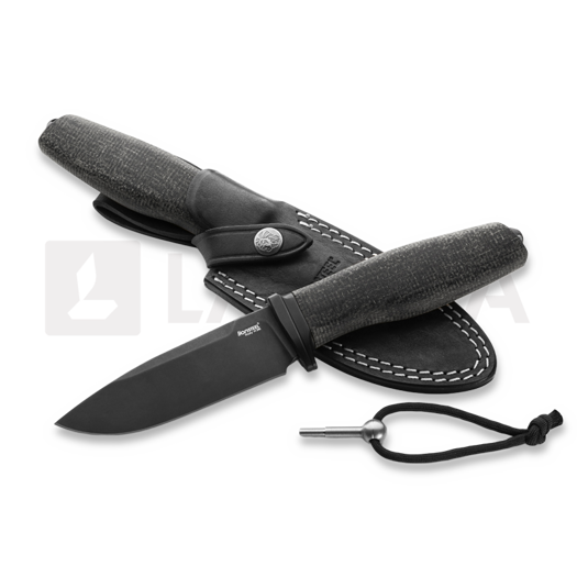 Ніж Lionsteel Acha - Black Burlap - Black blade AHBBLB
