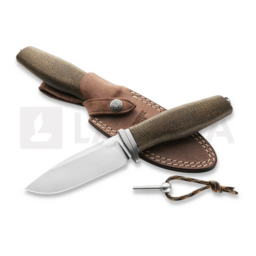 มีด Lionsteel Acha - Green Burlap AHBLG