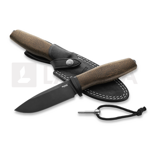 Lionsteel Acha - Green Burlap - Black blade kés AHBBLG