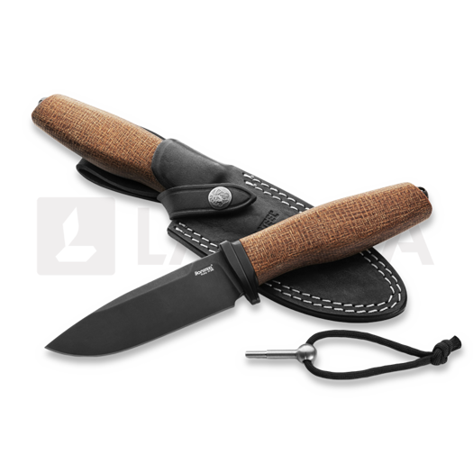 Cuchillo Lionsteel Acha - Natural Burlap - Black blade AHBBLN
