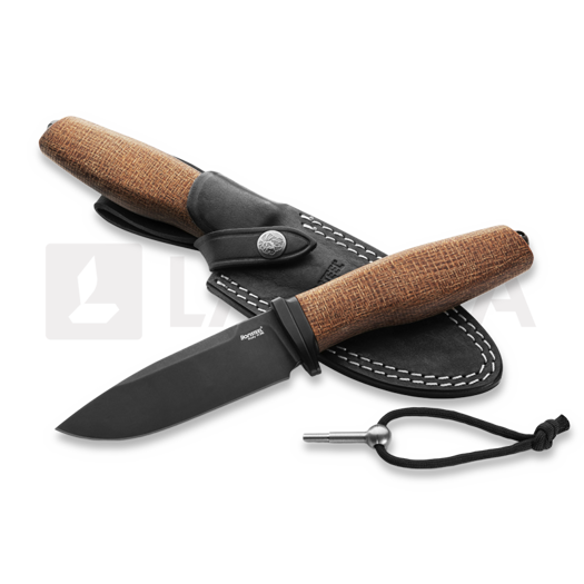 Nůž Lionsteel Acha - Natural Burlap - Black blade AHBBLN