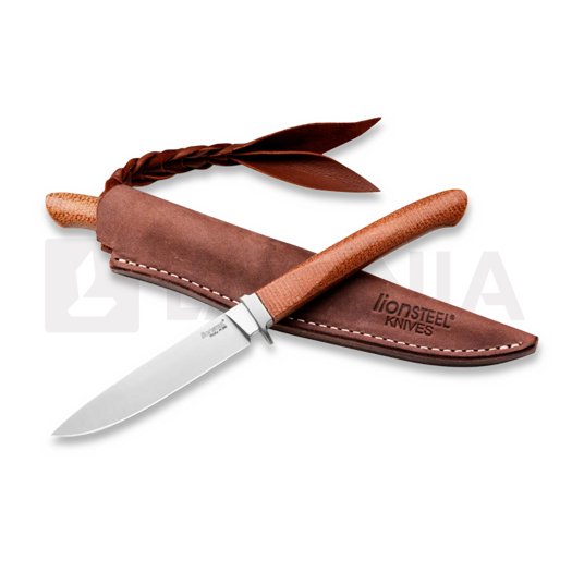 Lionsteel Ago - Natural Сanvas micarta veitsi AG01CVN