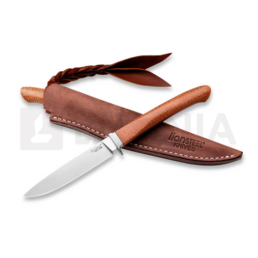 Lionsteel Ago - Natural Сanvas micarta kniv AG01CVN