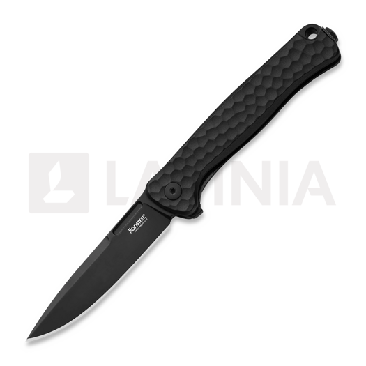Lionsteel Emmet - MagnaCut B/W - Solid Alu 折り畳みナイフ, 黒 EM01ABB