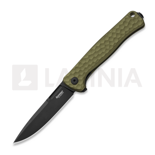 Сгъваем нож Lionsteel Emmet - MagnaCut B/W - Solid Alu, зелен EM01AGB
