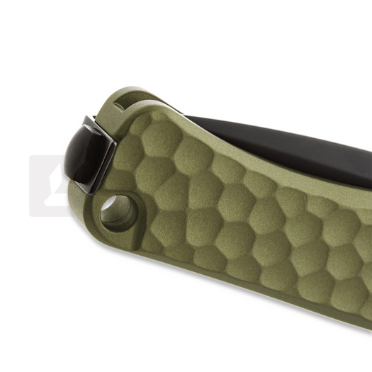 Lionsteel Emmet - MagnaCut B/W - Solid Alu k&auml;&auml;nt&ouml;veitsi, vihre&auml; EM01AGB