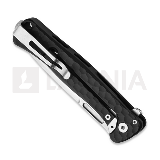 Lionsteel Emmet - MagnaCut S/W - Solid Alu kääntöveitsi, musta EM01ABS