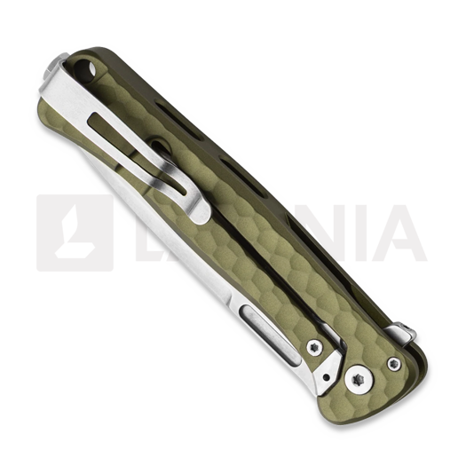 Coltello pieghevole Lionsteel Emmet - MagnaCut S/W - Solid Alu, verde EM01AGS
