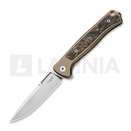 Lionsteel Emmet - MagnaCut - Solid Ti + CF 折り畳みナイフ, bronzed EM01BR