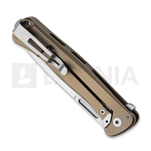 Skladací nôž Lionsteel Emmet - MagnaCut - Solid Ti + CF, bronzed EM01BR