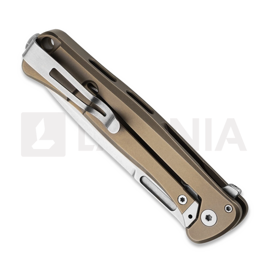 Lionsteel Emmet - MagnaCut - Solid Ti + CF kääntöveitsi, bronzed EM01BR