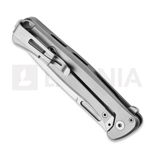Lionsteel Emmet - MagnaCut - Solid Ti + CF kääntöveitsi, harmaa EM01GY
