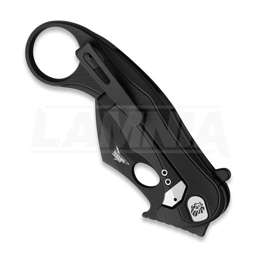 Nóż składany Lionsteel L.E.One MID - Blackwashed, czarny LE2ABB