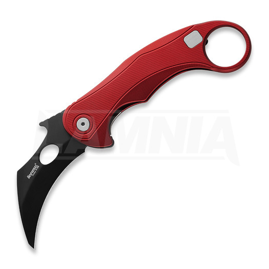 Nóż składany Lionsteel L.E.One MID - Blackwashed, czerwona LE2ARB