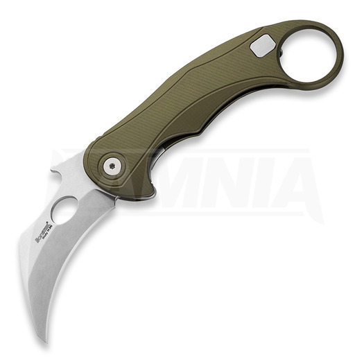 Navaja Lionsteel L.E.One MID - Stonewashed, verde LE2AGS