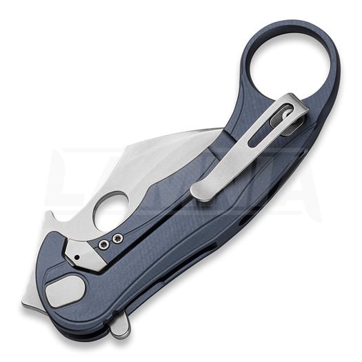 Lionsteel L.E.One MID - Stonewashed sulankstomas peilis, ICE BLU LE2AIS