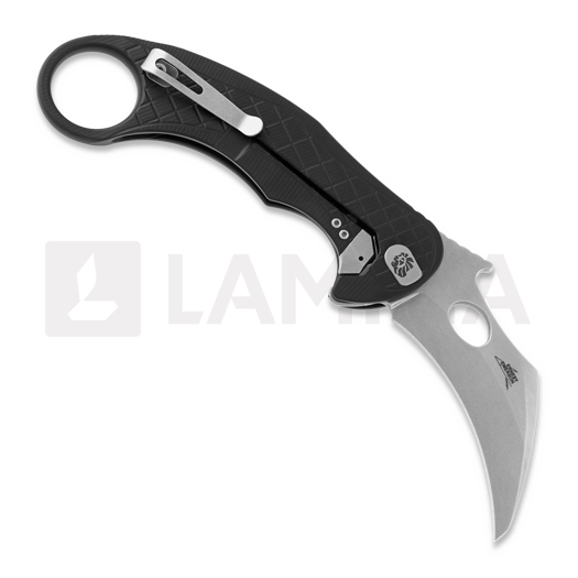 Lionsteel L.E.One Stonewash Taschenmesser, schwarz LE1ABS