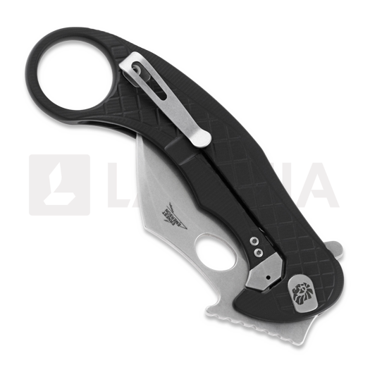 Lionsteel L.E.One Stonewash Taschenmesser, schwarz LE1ABS