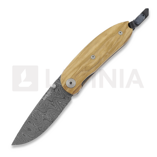 Lionsteel Mini Opera Damascus סכין מתקפלת, Olive 8210DUL