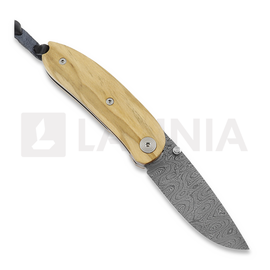 Lionsteel Mini Opera Damascus sulankstomas peilis, Olive 8210DUL