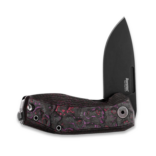 Lionsteel Nano sulankstomas peilis, Purple Haze CF NA01PH