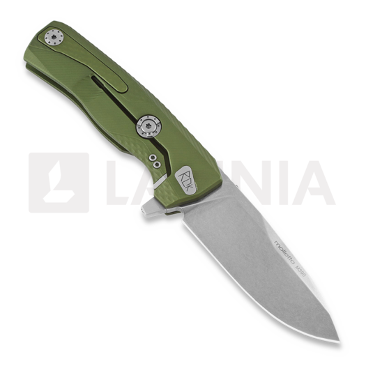 Lionsteel ROK Aluminium kääntöveitsi, od green, LAMNIA EDITION ROKAGSW