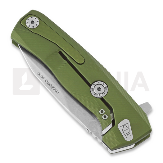 Lionsteel ROK Aluminium foldekniv, od green, LAMNIA EDITION ROKAGSW