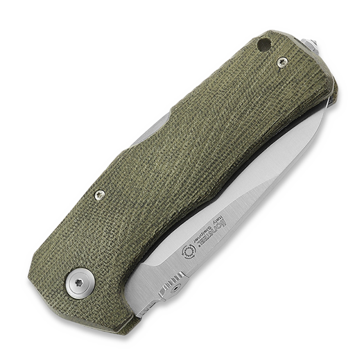 Lionsteel TM1 Micarta foldekniv, olivengr&oslash;nn TM1CVG