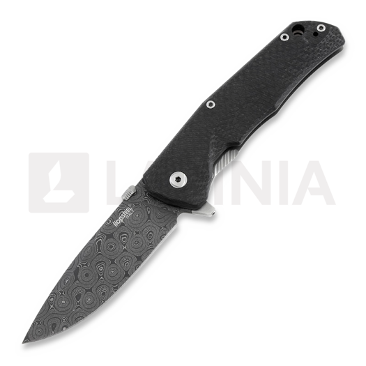 Lionsteel TRE Carbon Fiber Damascus סכין מתקפלת