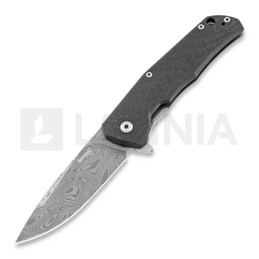 Lionsteel TRE Carbon Fiber Damascus folding knife