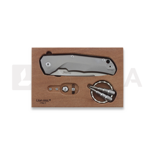 Navalha Lionsteel TRE Titanium, azul TREBL