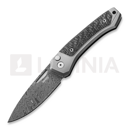 Saliekams nazis Lionsteel Twain - Damascus - Solid Ti + Solid CF TWDGY