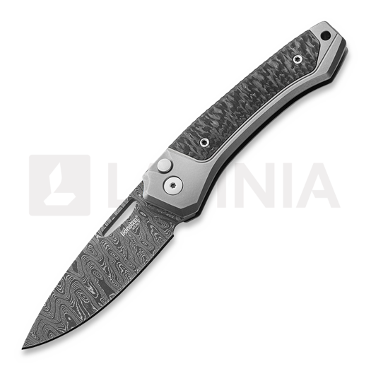 มีดพับ Lionsteel Twain - Damascus - Solid Ti + Solid CF TWDGY