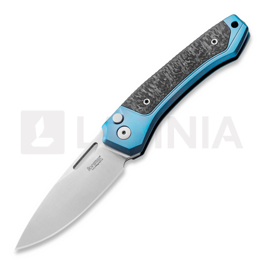 Navalha Lionsteel Twain - MagnaCut - Solid Ti Blue + Solid CF TWBLCF