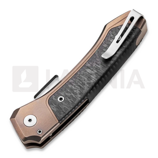 Coltello pieghevole Lionsteel Twain - MagnaCut - Solid Ti Bronzed + Solid CF TWBRCF
