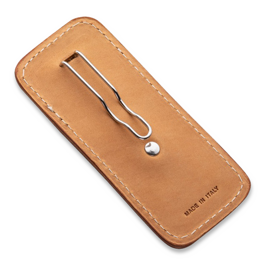 Lionsteel Vertical leather sheath with clip, ruda 900FDV3SN