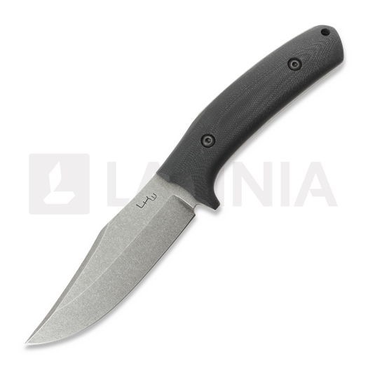 LKW Knives City Bowie - Stonewash - G10 veitsi, musta