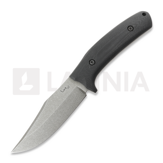 LKW Knives City Bowie - Stonewash - G10 veitsi, musta
