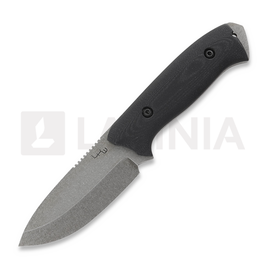 Nóż LKW Knives Dwarf - Stonewash - G10, czarny