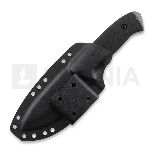 LKW Knives Dwarf - Stonewash - G10 knife, black