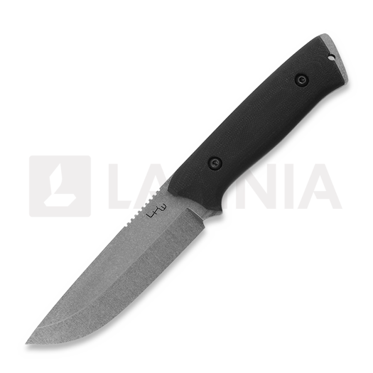 LKW Knives Fox - Stonewash - G10 veitsi, musta