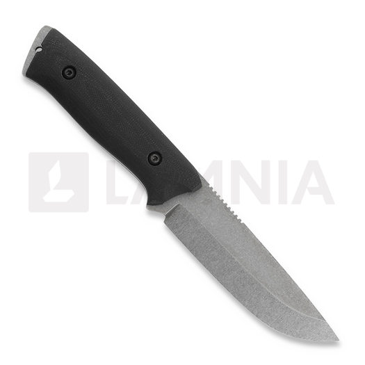 LKW Knives Fox - Stonewash - G10 knife, black