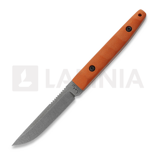 LKW Knives Kwaiken - Stonewash - G10 kniv, orange