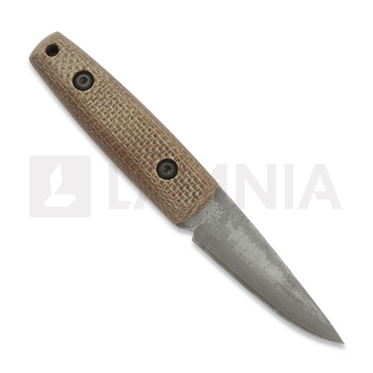 LKW Knives Mini Pukko - VG10 Damascus - Micarta kniv, brun