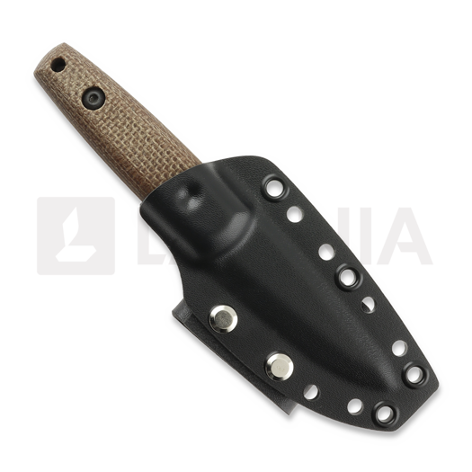LKW Knives Mini Pukko - VG10 Damascus - Micarta kniv, brun