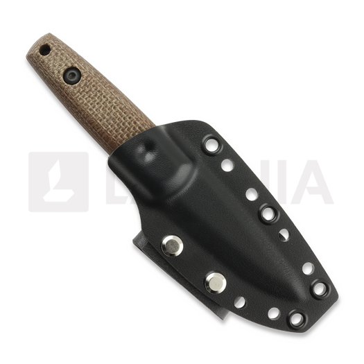 LKW Knives Mini Pukko - VG10 Damascus - Micarta kniv, brun