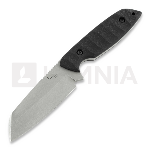 LKW Knives Sheepfoot - Stonewash - G10 veitsi, musta