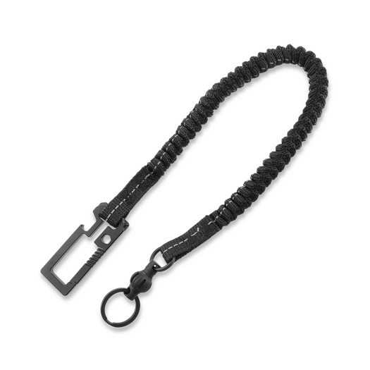 Logical Carry LMK Stretchy Lanyard + Ti Carabiner + Swivel, melns