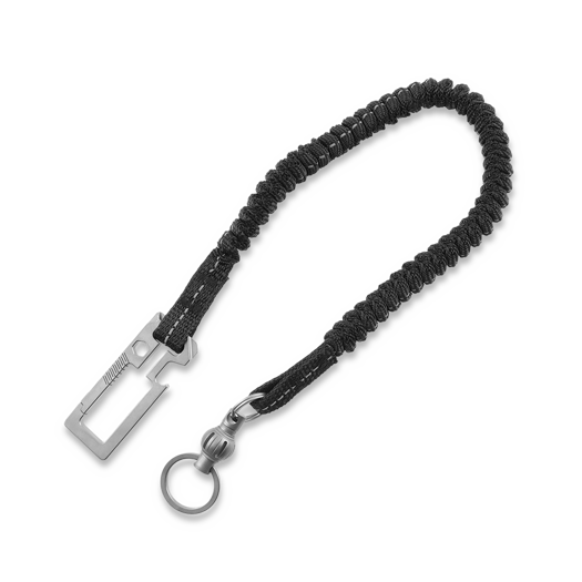 Logical Carry LMK Stretchy Lanyard + Ti Carabiner + Swivel, Stonewashed
