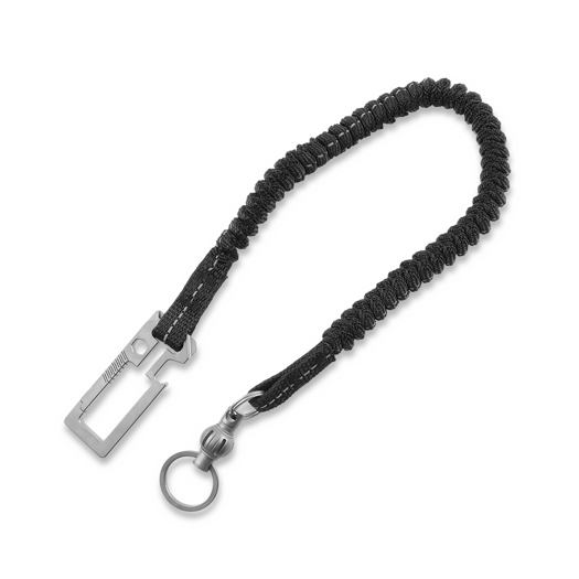 Logical Carry LMK Stretchy Lanyard + Ti Carabiner + Swivel, Stonewashed